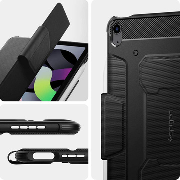Etui Spigen Rugged Armor Pro für Apple iPad Air 4 2020 / 5 2022 Schwarz