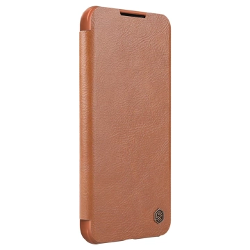 Nillkin Qin Leather Pro Case Cover für Samsung Galaxy S22 (S22 Plus) Kameraschutz Holster Cover Flip Cover Braun
