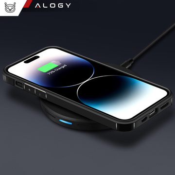 Hülle für iPhone 14 Plus 4er-Set Brille 5in1 gepanzert 360 Alogy Hybrid 2x Bildschirmglas 2x Linse schwarz-transparent