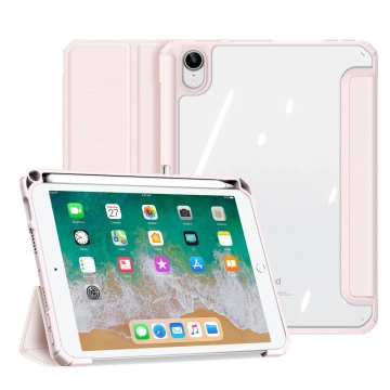 Dux Ducis Toby Armored Flip Smart Case für iPad mini 2021 mit Apple Pencil Holder Pink