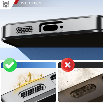 Hülle für Samsung Galaxy S24 Plus Mag Safe Glamour Case Ringgehäuse Kameraschutz Alogy Schwarz Transparent