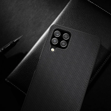 Nillkin Textured Case Strapazierfähige, verstärkte Hülle mit Gelrahmen und Nylon auf der Rückseite für Samsung Galaxy A22 4G schwarz