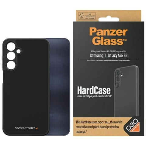 Hülle für Samsung Galaxy A25 5G PanzerGlass HardCase D3O Schutzhülle Schwarz