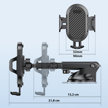 Autotelefonhalter, Fenster, Kühlergrill, Cockpit, Auto-Armaturenbrett, Autogitter, Telefon, schwarzer Organizer