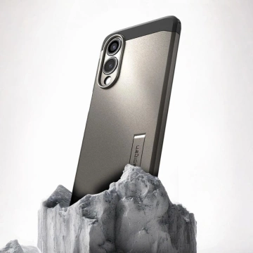 Samsung Galaxy S25 Edge Spigen Tough Armor Mag Case Grau-Schwarz