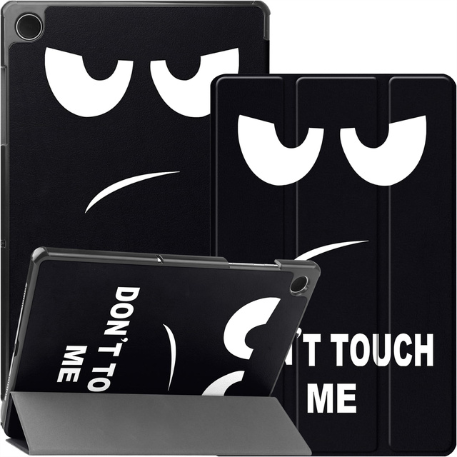 Etui do Samsung Galaxy Tab A9+ Plus 2023 11" (X210/X215/X216) obudowa z klapką na tablet Slim Case Alogy Don't touch me czarne + Szkło