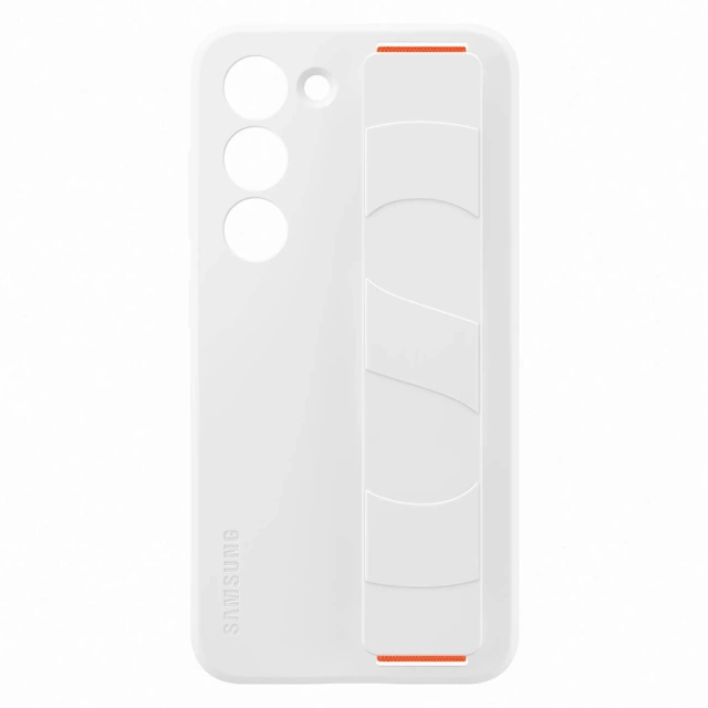 Etui Samsung Silicone Grip Cover do Samsung Galaxy S23 pokrowiec z paskiem na rękę białe (EF-GS911TWEGWW)