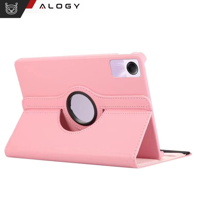 Etui 360 do Lenovo Tab K11 / K11E 11” M11 10.95" TB330FU / TB330XU / TB331FC obrotowe pokrowiec obudowa z klapką na tablet Case Alogy Różowe