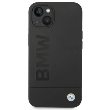 BMW BMHMP14MSLBLBK Handyhülle für Apple iPhone 14 Plus 6.7" schwarz/schwarz Hardcase Silikon Signature Logo Magsafe