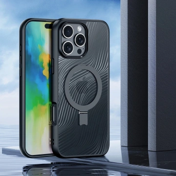 Schutzhülle für iPhone 16 Pro Dux Ducis Aimo Mag Schwarz