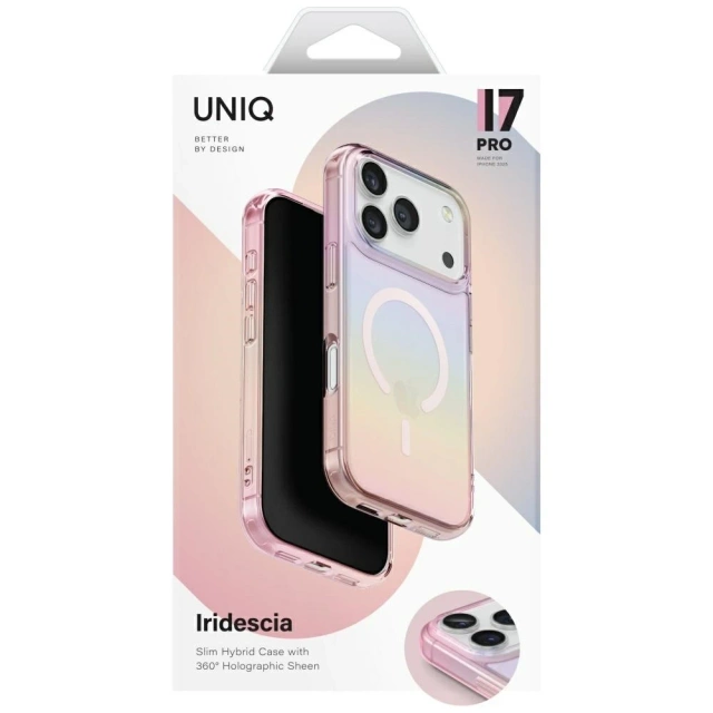 Etui Ochronne do iPhone 17 Pro UNIQ Iridescia MagClick Pink Prism
