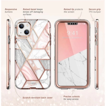 Etui Supcase Cosmo für Apple iPhone 14 Plus Marble