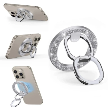 Uchwyt magnetyczny ESR HaloLock Magnetic MagSafe Ring Stand na telefon palec Rhinestone