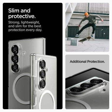 Etui do Galaxy Z Fold 7 Spigen AirSkin Mag MagSafe Clear/White