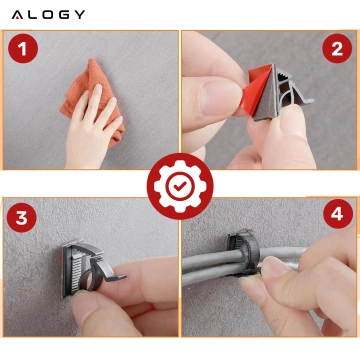 Selbstklebende Clips x100 Schreibtisch-Kabel-Organizer, Kabel-Organizer, Kabel für Tisch-Schreibtisch, 3M Alogy-Klebeband [100 Stück]