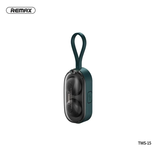 Słuchawki bezprzewodowe Bluetooth REMAX TWS-15 z stacją dokującą w smartbandzie