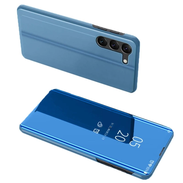 Etui Clear View Case do Samsung Galaxy S23 pokrowiec z klapką niebieskie