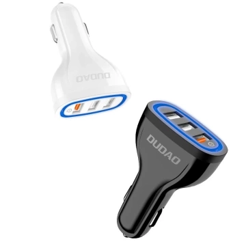 Dudao Autoladegerät Quick Charge Quick Charge 3.0 QC3.0 2.4A 18W 3x USB weiß (R7S weiß)