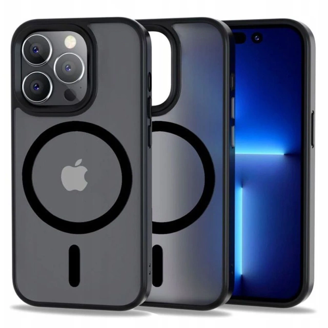 Etui Magmat Magsafe für Apple iPhone 12 Pro Max Mattschwarz