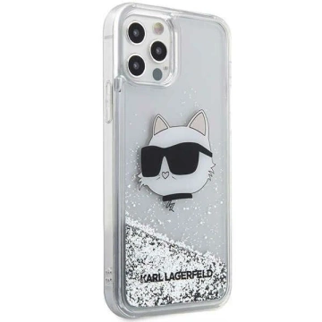 Etui ochronne na telefon Karl Lagerfeld KLHCP12MLNCHCS do Apple iPhone 12 /12 Pro 6,1" srebrny/silver hardcase Glitter Choupette Head