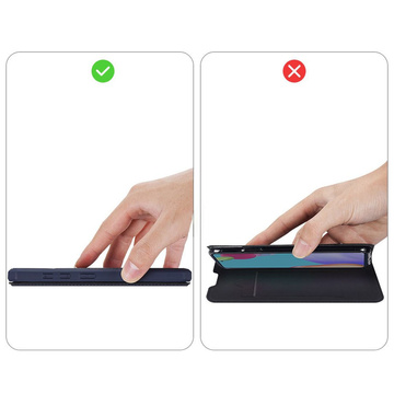 Dux Ducis Skin X Schutzhülle aus Leder für Galaxy A52 / A52s 4G / 5G Marineblau