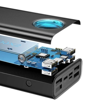 Baseus Amblight 30000mAh Powerbank, 4xUSB, USB-C, 65W (schwarz)