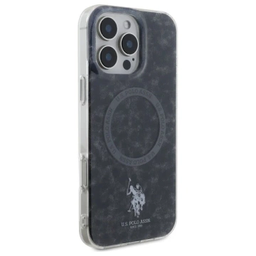 US Polo Hülle für iPhone 16 Pro Max 6,9" Schwarzer Ring MagSafe