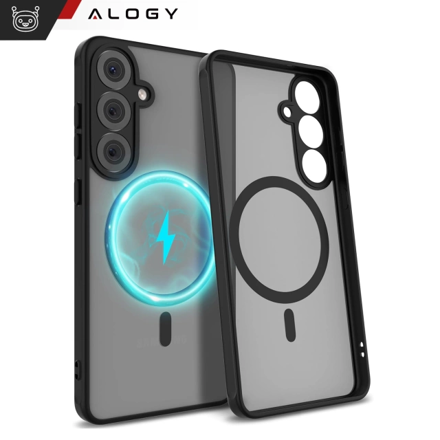 Etui do Samsung Galaxy S25 Plus obudowa ochronna na telefon Alogy Matte HybridMag™️ Case do MagSafe Matowe Czarne