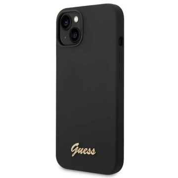 Etui Guess GUHCP14MSLSMK für Apple iPhone 14 Plus 6,7" Czarny/Black Hard Case Silikon Vintage Gold Logo