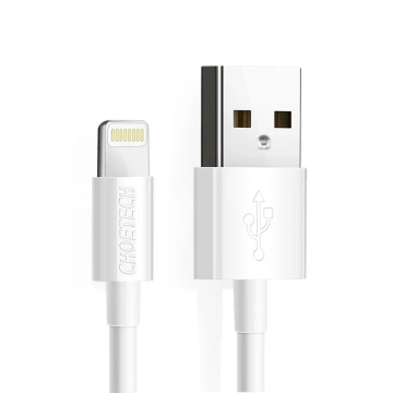 Choetech-zertifiziertes Kabel USB-A-Kabel - Lightning MFI 1,8 m weiß (IP0027)