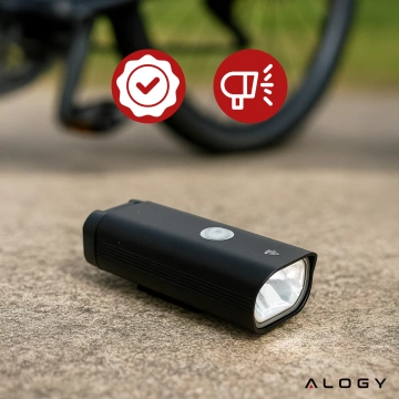 Alogy P12 Fahrradlicht schwarz Fahrradlicht vorne LED-Frontlicht Fahrradbeleuchtung wasserdicht IPX5