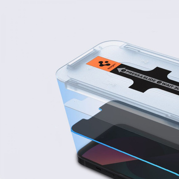 2x Spigen Glas.tR EZ Fit Privacy Tempered Glass für Apple iPhone 13/13 Pro / 14