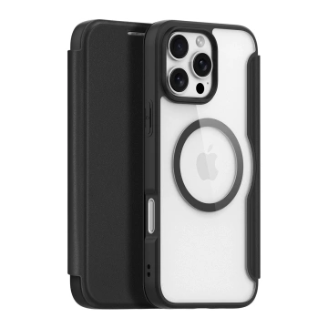 Etui do iPhone 16 Pro Dux Ducis Skin X Pro MagSafe Klapka Czarne