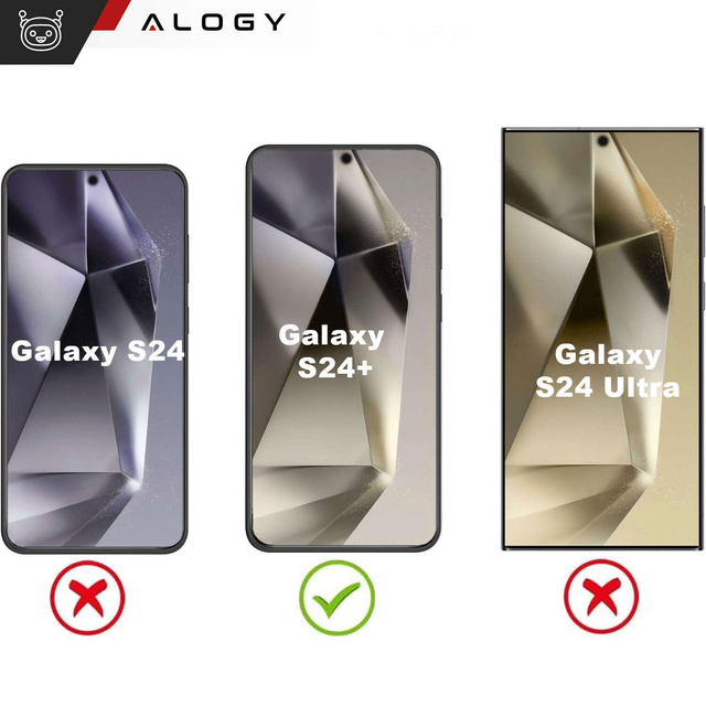 Etui do Samsung Galaxy S24+ Plus Mag Safe Glamour Case Ring obudowa ochrona aparatów Alogy Złote przezroczyste + Szkło