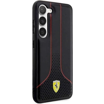 Ferrari Hülle für Samsung Galaxy S23 HardCase perforiert 296-P schwarz