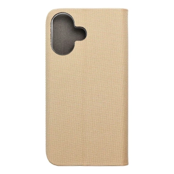 SENSITIVE Book Case für iPhone 16 Gold mit Ständer