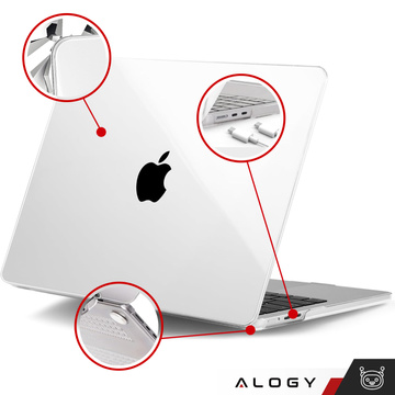 Etui do Macbook Air 15 M2 2023 A2941 Case obudowa pokrowiec Clear Alogy Hard Cover Przezroczyste