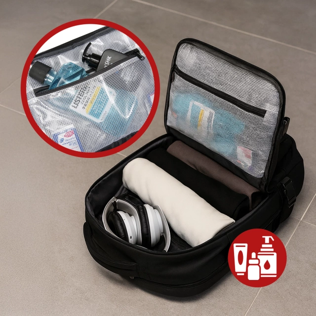 Plecak wodoodporny Bange 23L na laptopy do 17.3" – pojemny i wygodny, port USB do ładowania, miejski i podróżny do pracy i samolotu, z wodoodporną kieszenią na kosmetyki – Czarny