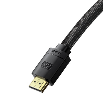 Kabel HDMI 2.1 Baseus High Definition Serie, 8K 60Hz, 3D, HDR, 48Gbps, 2m (schwarz)