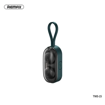 Kabellose Bluetooth-Kopfhörer REMAX TWS-15 mit Dockingstation im Smartband