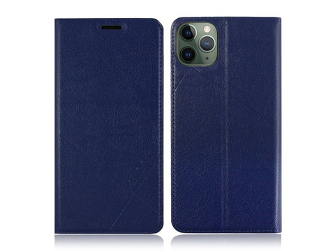Flip Case Wallet Alogy Ledertasche für Apple iPhone 11 Pro Max Marineblau