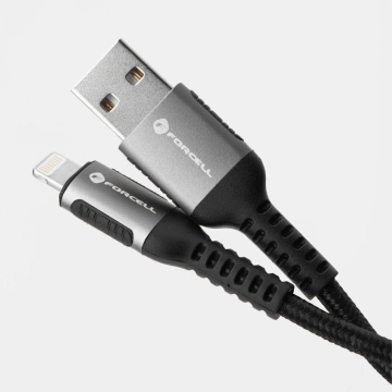 Kabel USB-A do Lightning 12W 3m Nylon Forcell Aluminiowy iPhone iPad