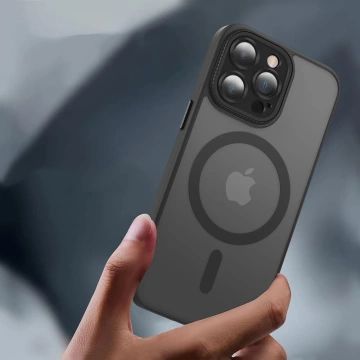 Etui Magmat Cam Magsafe für Apple iPhone 15 Mattschwarz