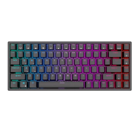 Royal Kludge RK84 RGB mechanische Tastatur, roter Schalter (schwarz)