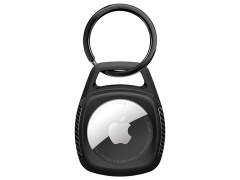 Etui Brelok Karabinczyk Spigen Rugged Armor für Apple AirTag Mattschwarz
