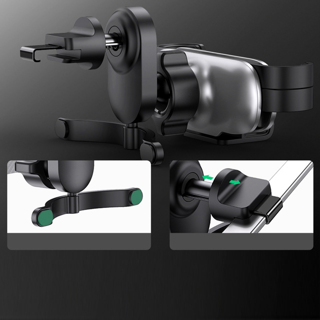 Uchwyt samochodowy do auta grawitacyjny do telefonu UGREEN LP228 na kratkę Czarny