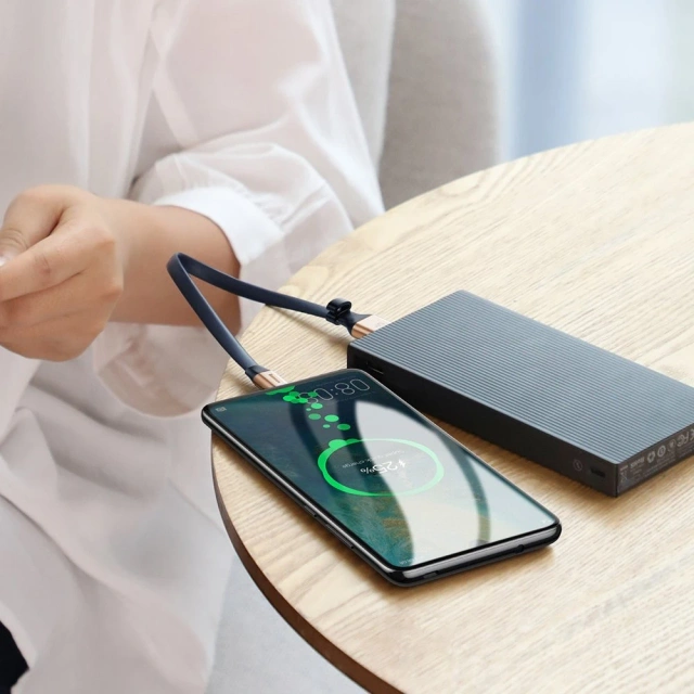 Baseus Simple płaski kabel przewód USB / USB Typ C SuperCharge 5A 40W Quick Charge 3.0 QC 3.0 23cm złoty (CATMBJ-BV3)