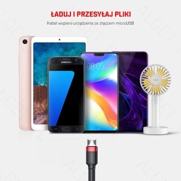 Baseus Cafule Micro-USB 1.5A Nylonkabel 200cm Rot