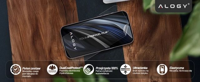 Folia hydrożelowa do Samsung Galaxy A36 5G – elastyczna ochrona ekranu, samoregeneracja, pełne dopasowanie i wysoka przejrzystość – Alogy Hydrogel Film™