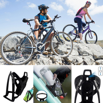 Trinkflaschenkorb, Getränk, Wasser, Fahrradhalter, universeller Flaschenhalter, mit Platz für einen Airtag, schwarz